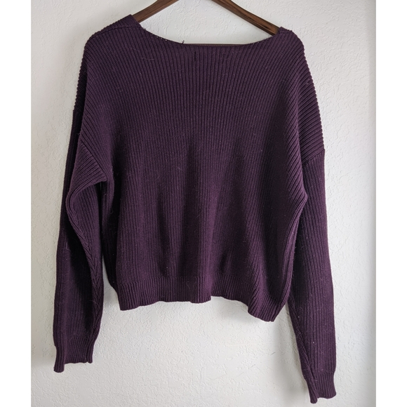 Lulu's Feel It Still Plum Purple Knit Sweater - Picture 2 of 7